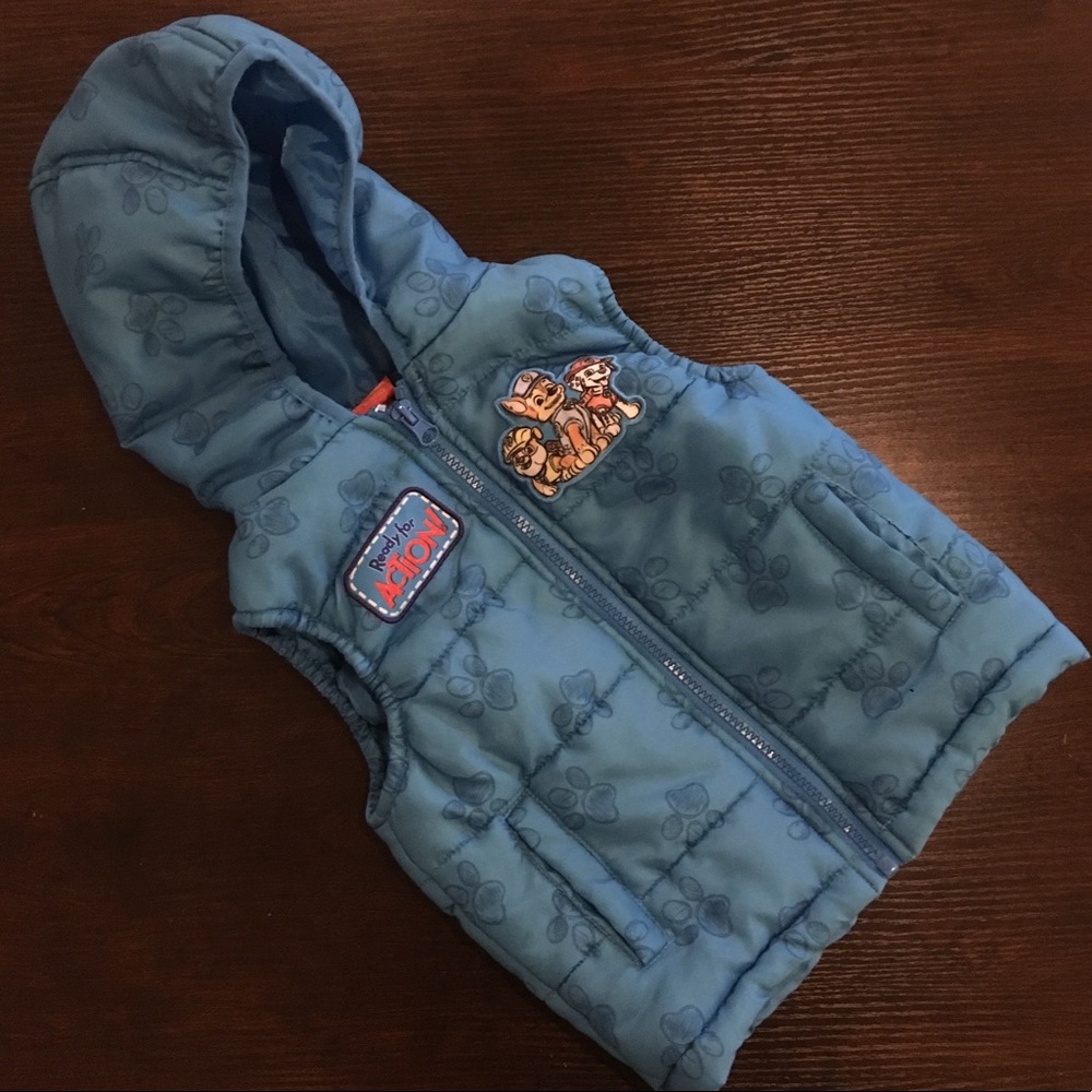 Paw Patrol hooded toddler puffer vest